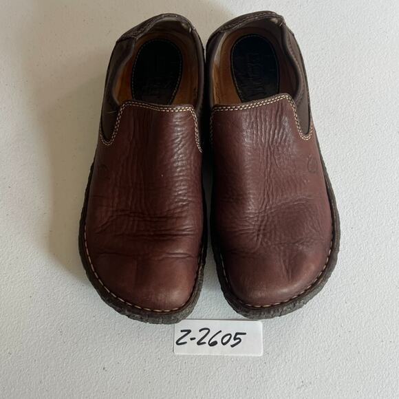 Born Shoes Womens 36.5 6 M Fine Tree Slip On Chelsea Loafer W6810 Brown Leather - Picture 11 of 13